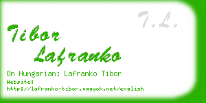 tibor lafranko business card